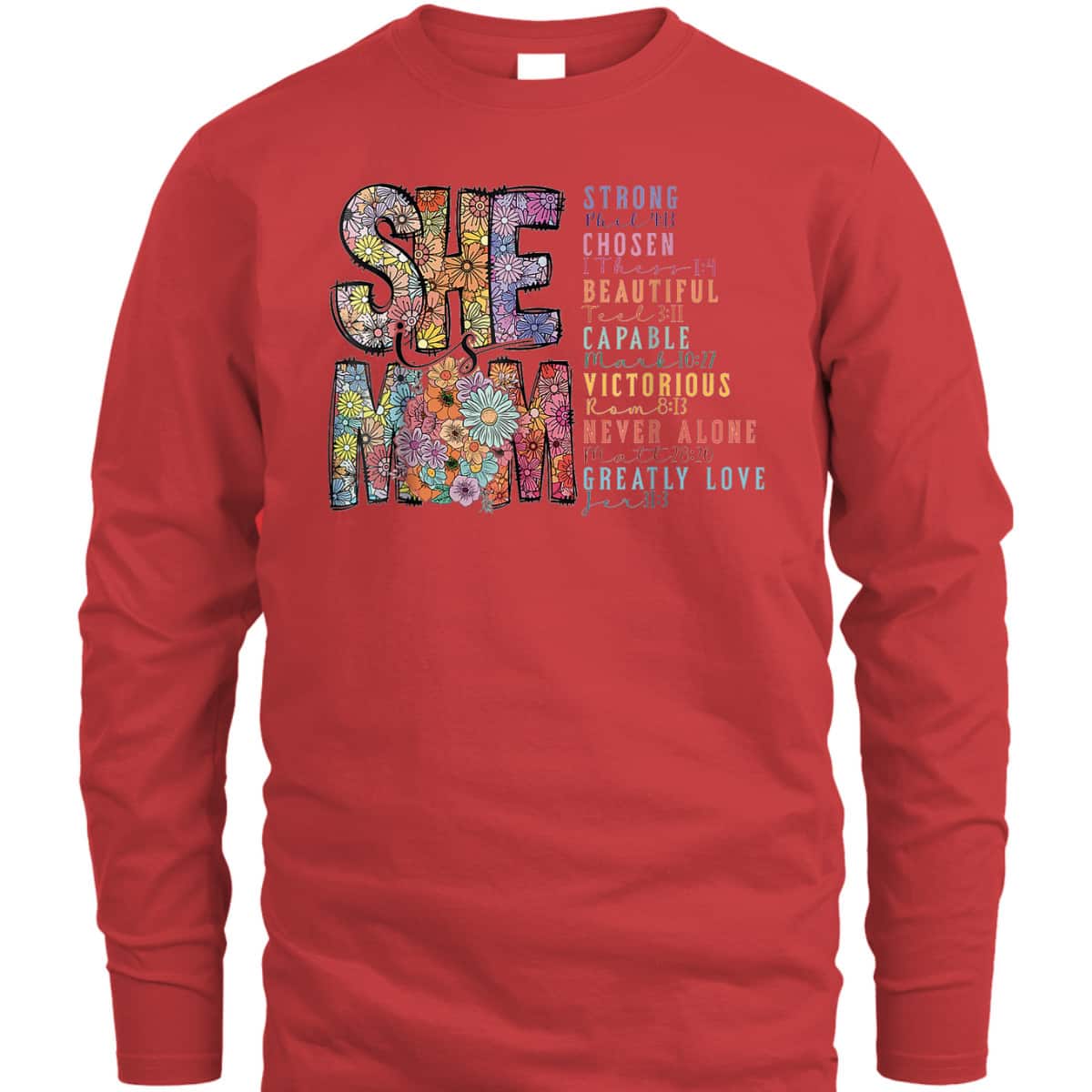 She Is Mom Christian Bible Verse Religious Mother's Day T-Shirt She Is Mom Christian Bible Verse Religious Mother's Day T-Shirt