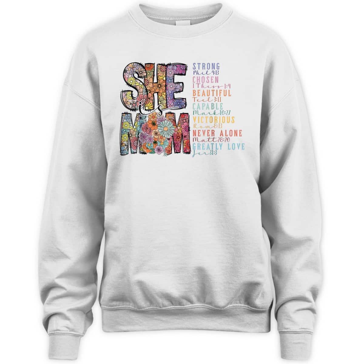 She Is Mom Christian Bible Verse Religious Mother's Day T-Shirt She Is Mom Christian Bible Verse Religious Mother's Day T-Shirt