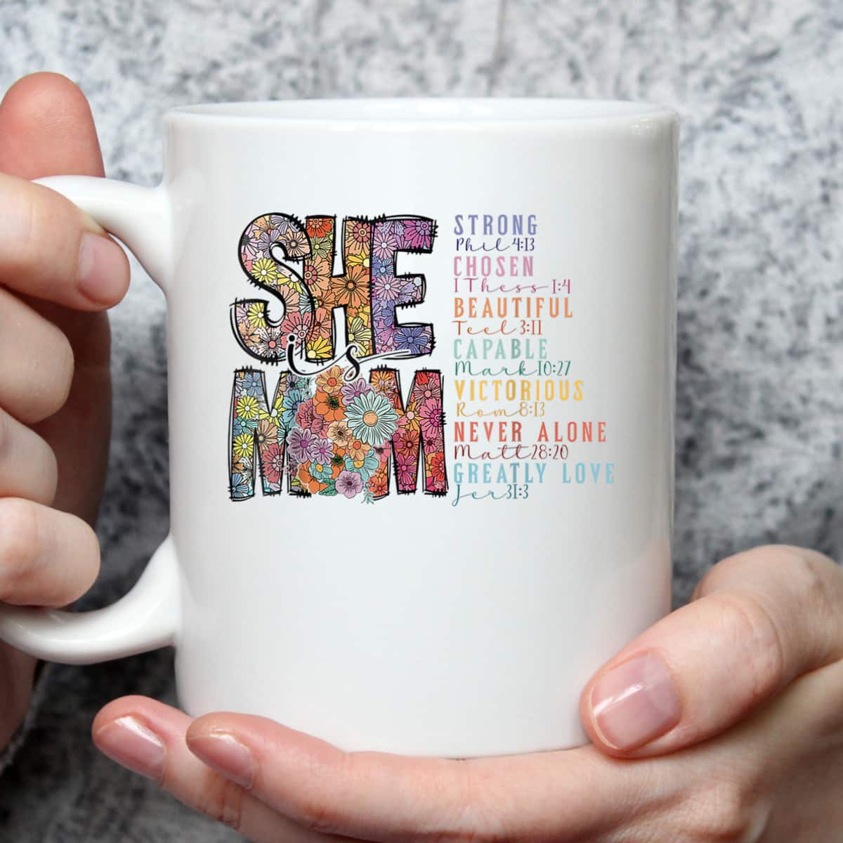 She Is Mom Christian Bible Verse Religious Mother's Day T-Shirt She Is Mom Christian Bible Verse Religious Mother's Day T-Shirt