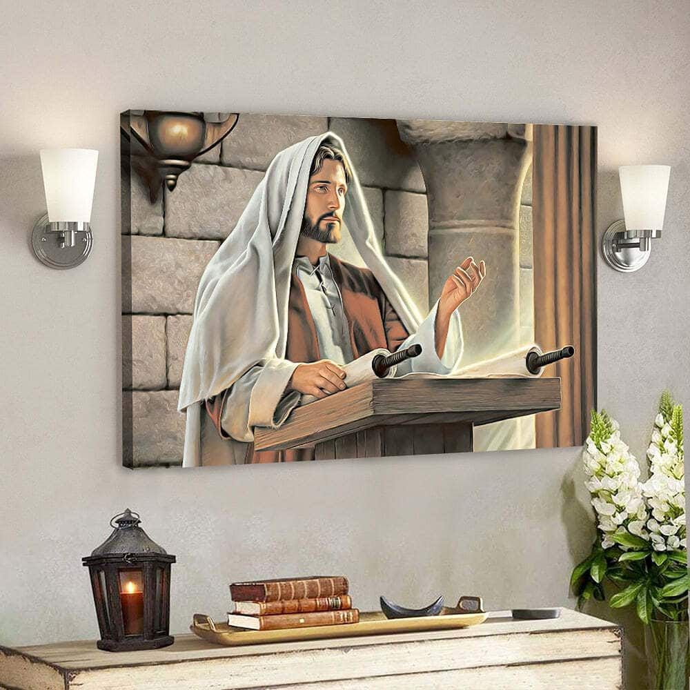 Jesus Religious Canvas Wall Art Gift Christ Jesus Bible Verse Scripture