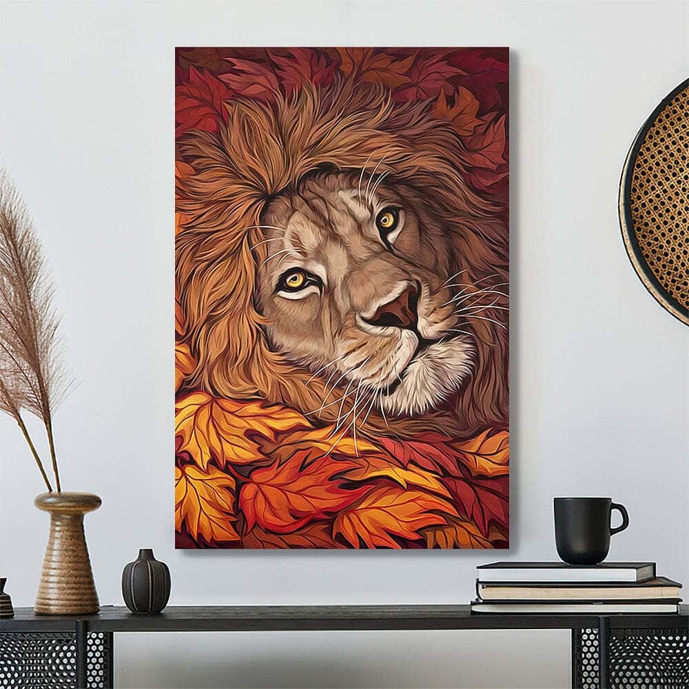 Picture Of Jesus And Lion Christ And Lion Picture Lion Bible Verse Scripture Canvas Print