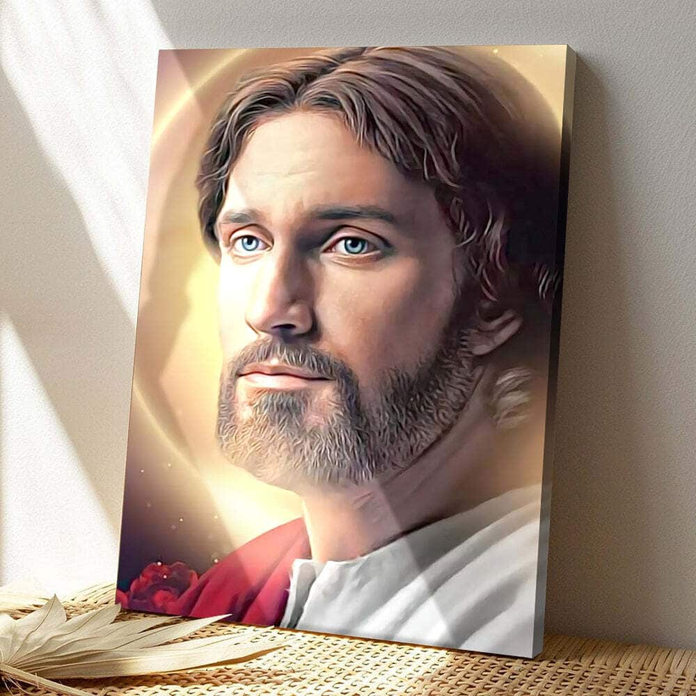 Jesus Portrait Faith Religious Canvas Print Christ Bible Verse Scripture Gift