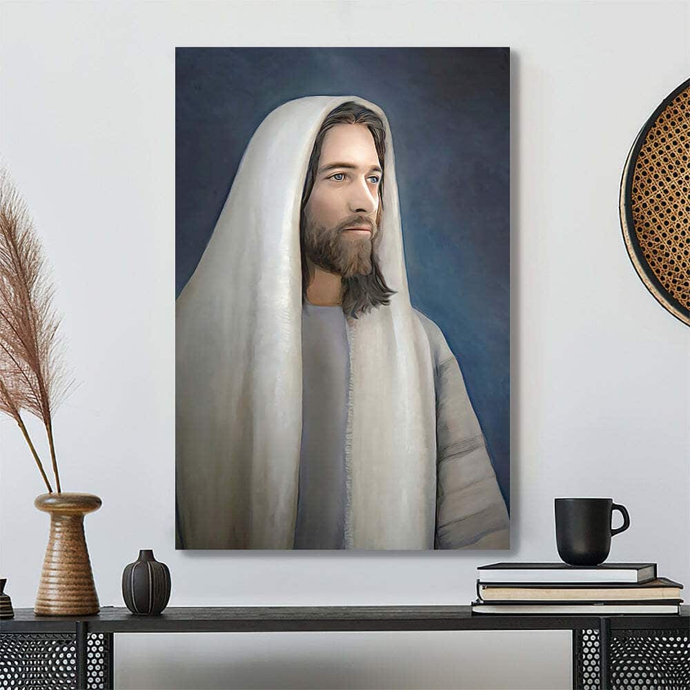 Christian Jesus Portrait Canvas Print Gift For Christian