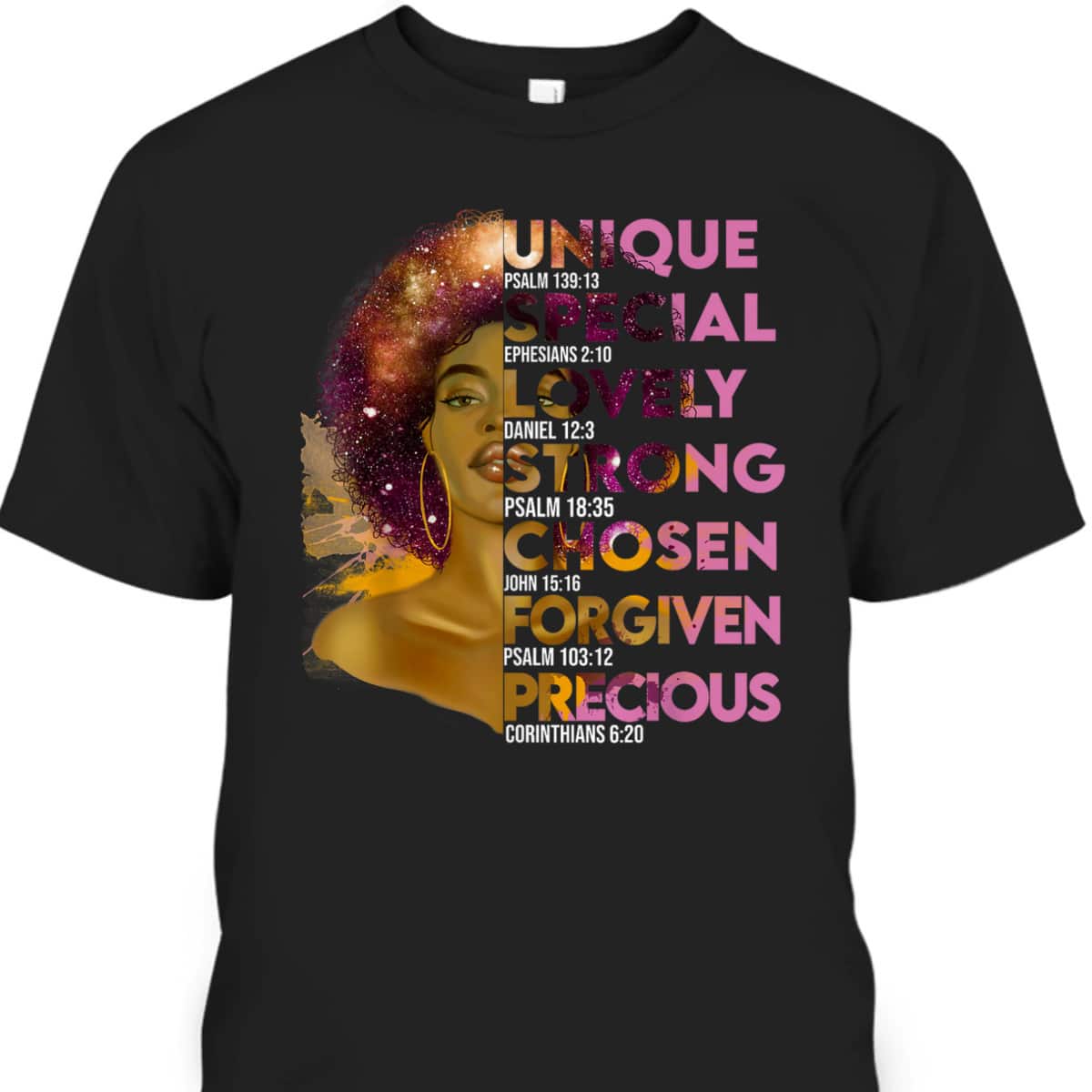 Black History Month Christian African Woman Motivational Bible Verse T-Shirt Black History Month Christian African Woman Motivational Bible Verse T-Shirt