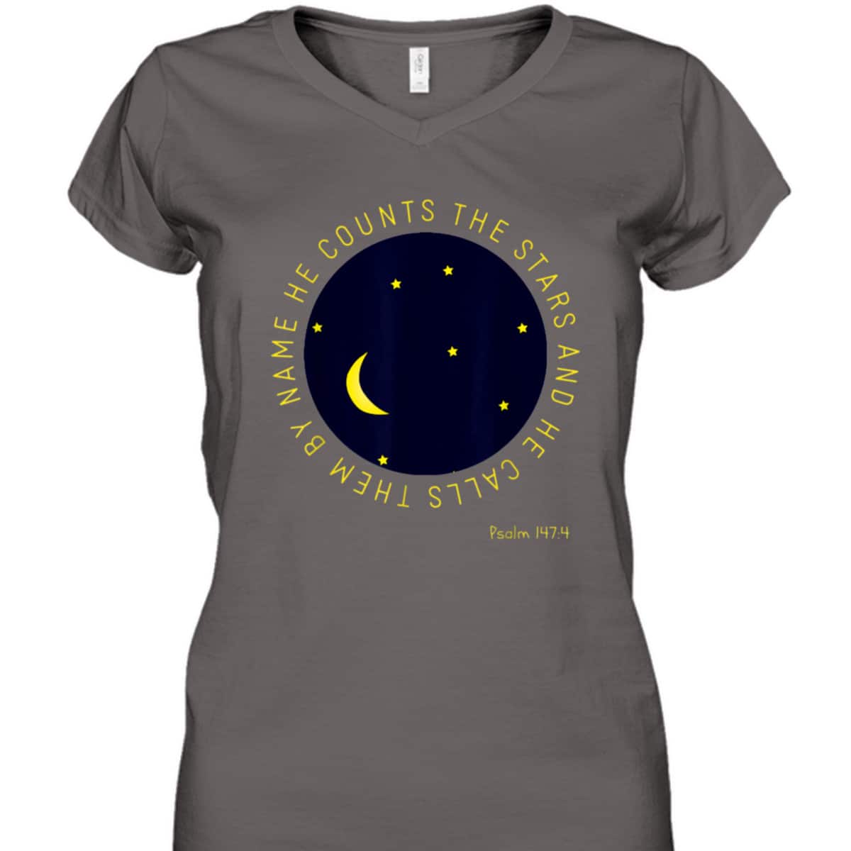 Psalm 1474 He Counts The Stars Christian Bible Verse T-Shirt Psalm 1474 He Counts The Stars Christian Bible Verse T-Shirt