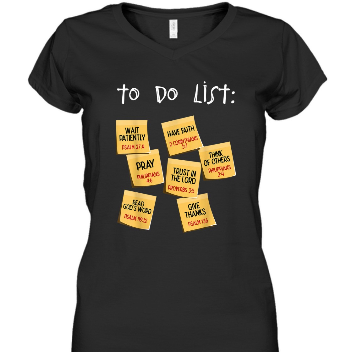 Christian To Do List Bible Verse T-Shirt Unique Gift For Any Christian