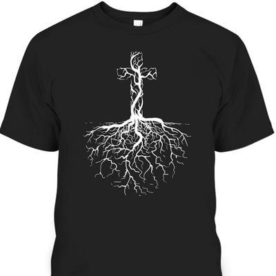 Christian Cross Cute Rooted In Christ Perfect T-Shirt For Believers