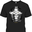 Lion Of Judah Revelation 5:5 With Cross Best Bible Verse T-Shirt For Believers Lion Of Judah Revelation 5:5 With Cross Best Bible Verse T-Shirt For Believers