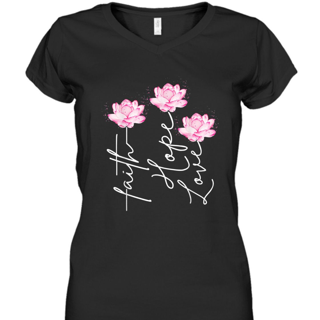 Faith Hope Love With Lotus Flower Perfect T-Shirt For Believers Faith Hope Love With Lotus Flower Perfect T-Shirt For Believers