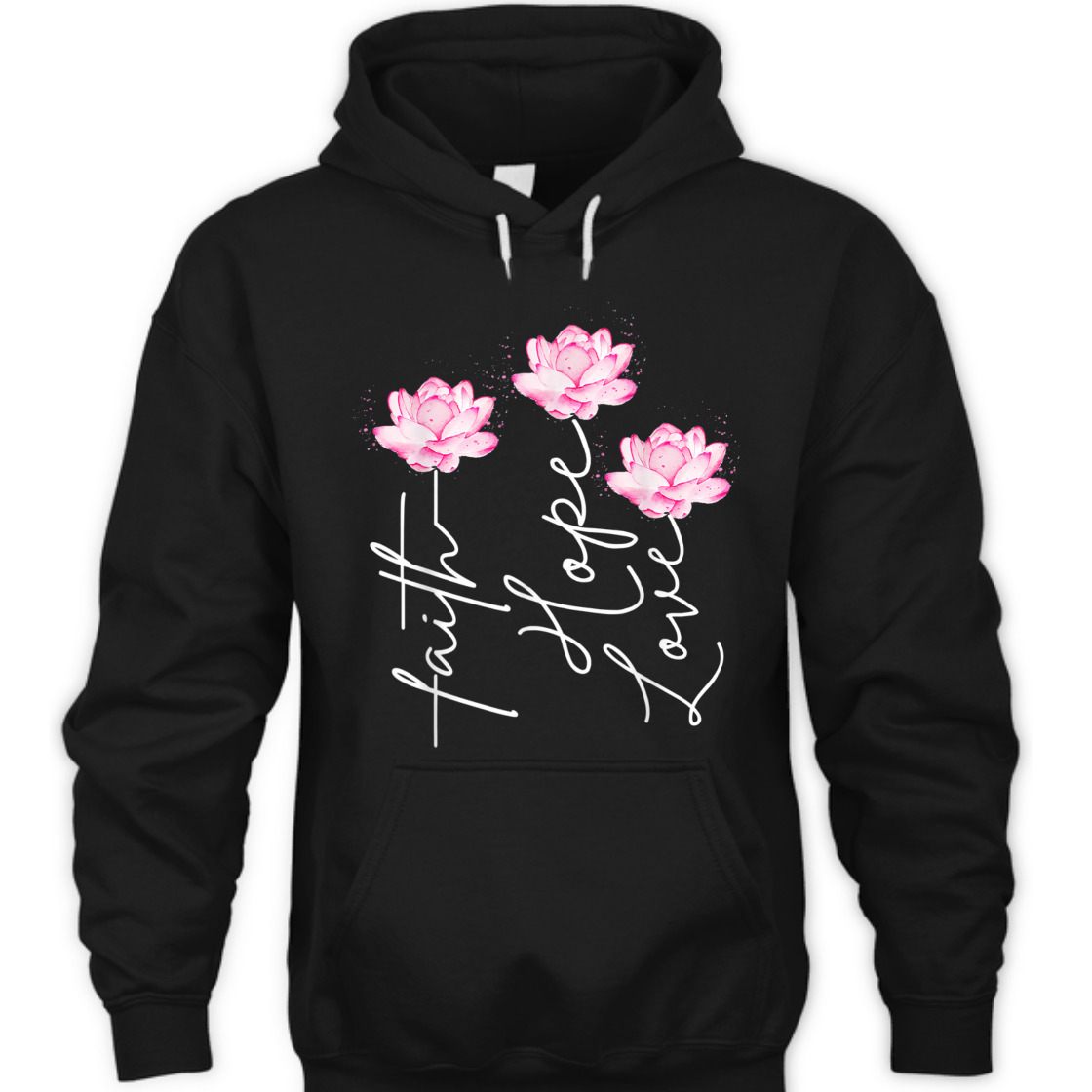 Faith Hope Love With Lotus Flower Perfect T-Shirt For Believers Faith Hope Love With Lotus Flower Perfect T-Shirt For Believers