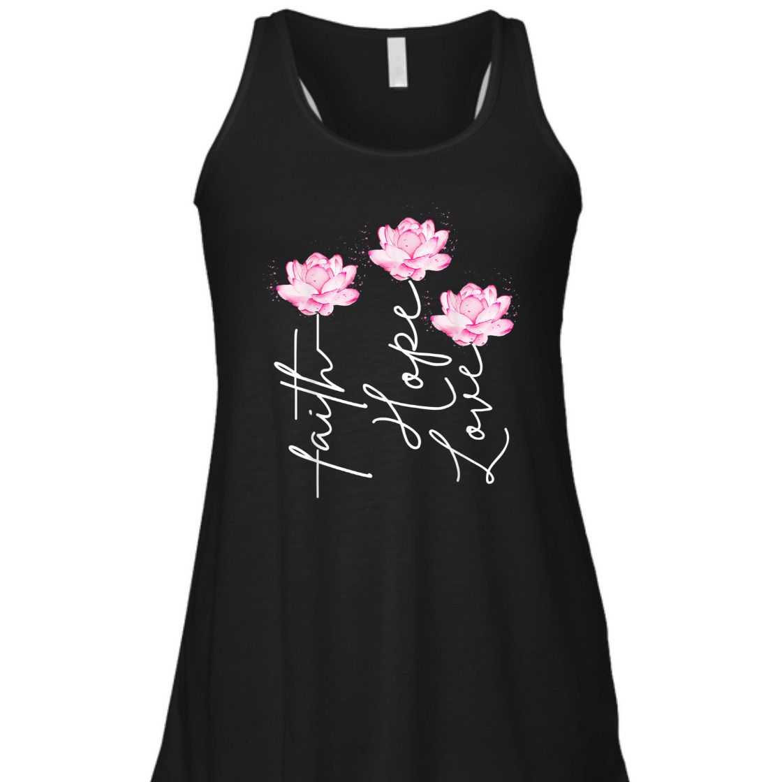 Faith Hope Love With Lotus Flower Perfect T-Shirt For Believers Faith Hope Love With Lotus Flower Perfect T-Shirt For Believers