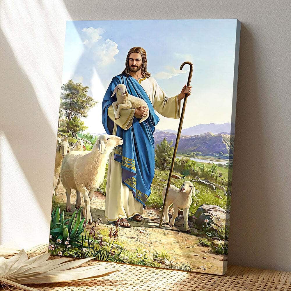 Jesus And Lambs Religious Jesus Christ Bible Verse Scripture Canvas Print Jesus And Lambs Religious Jesus Christ Bible Verse Scripture Canvas Print