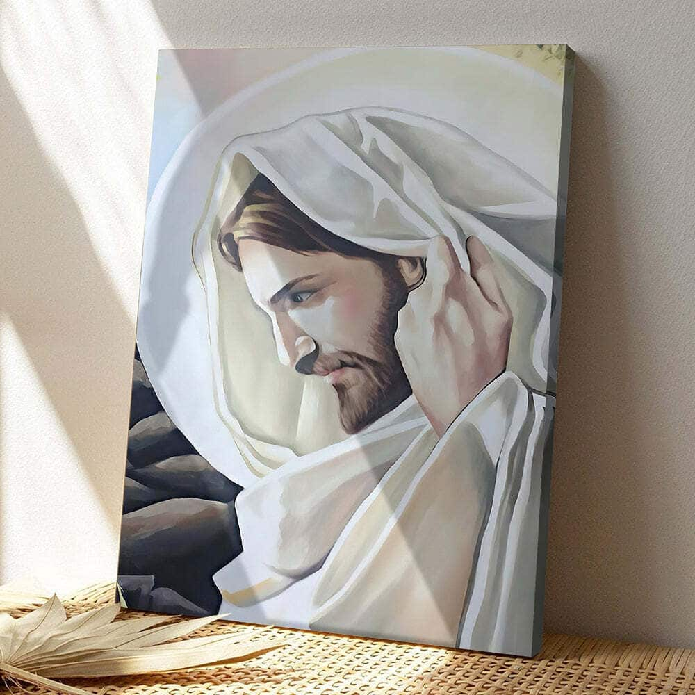 Bible Verse Scripture Christian Jesus Portrait Canvas Print