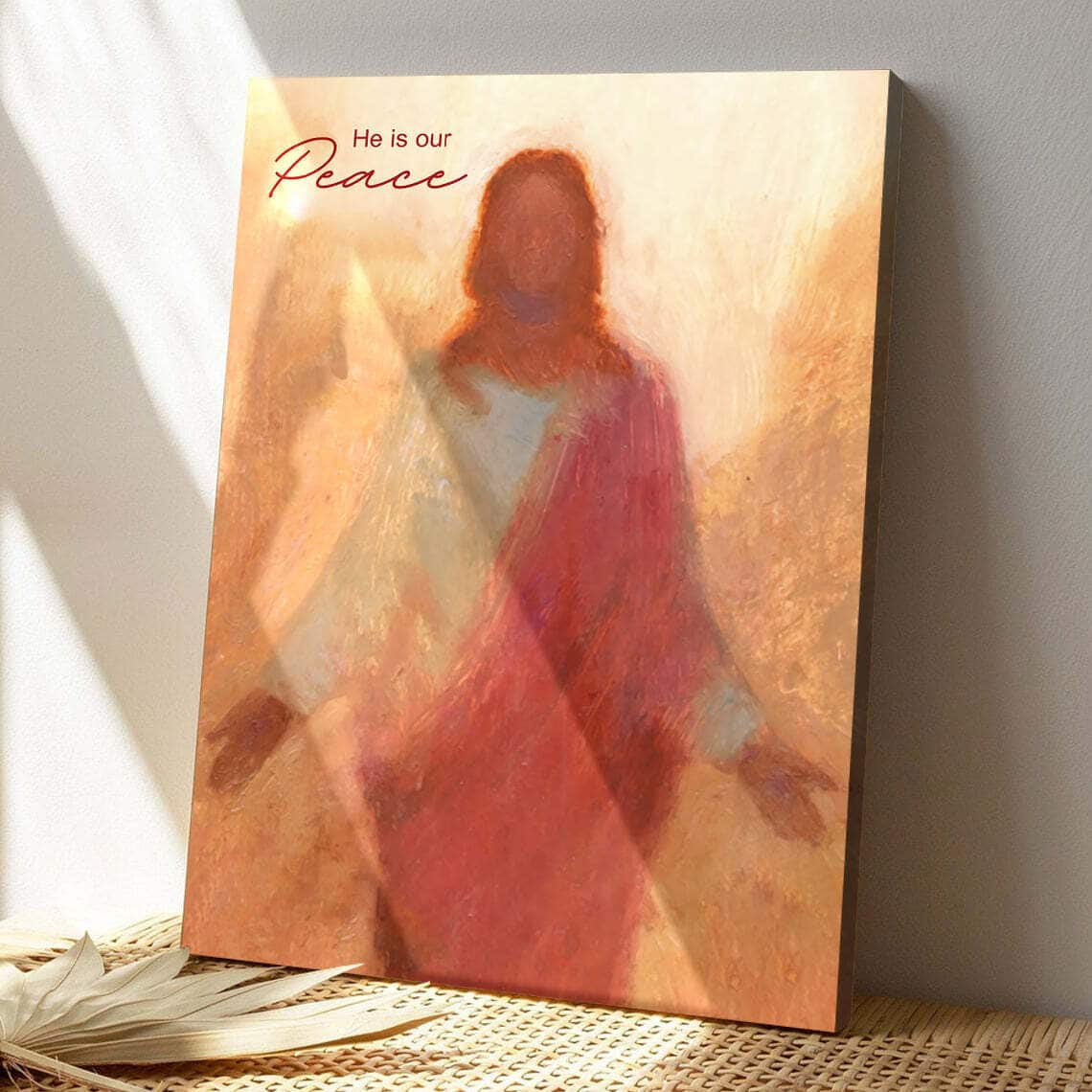 He Is Our Peace Jesus Bible Verse Scripture Canvas Print