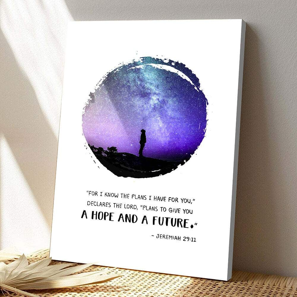 A Hope And A Future Jesus Bible Verse Scripture Canvas Print