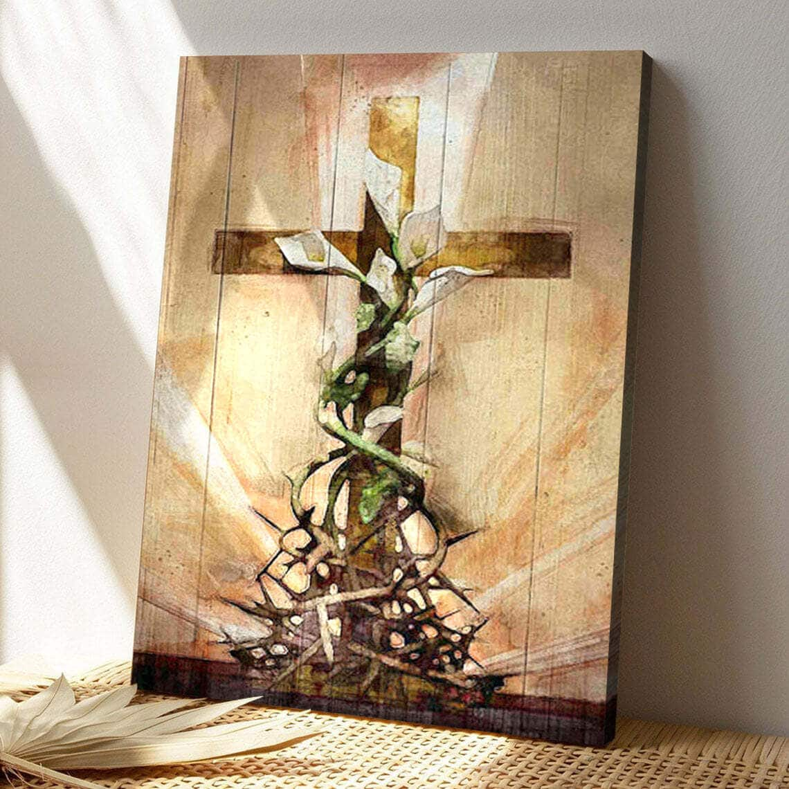 The Cross Surrounded Bible Verse Scripture Canvas Print