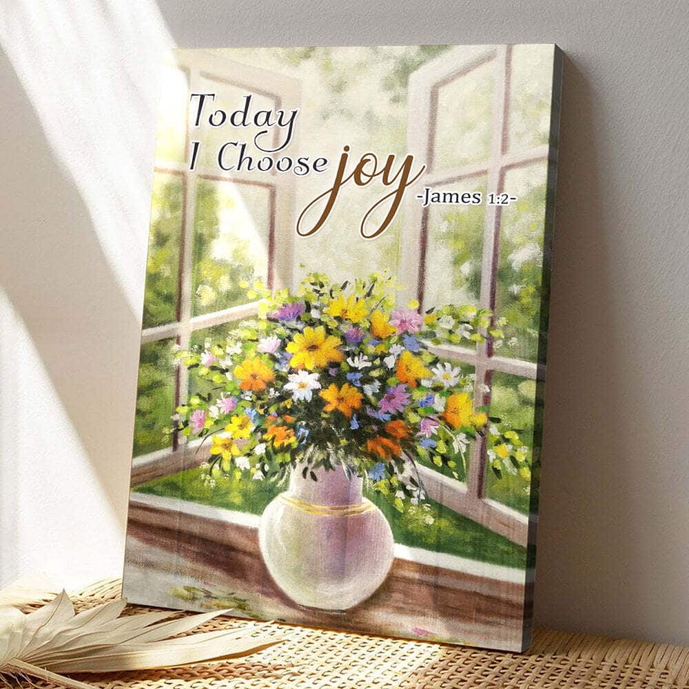 Christian Religious Today I Choose Joy Bible Verse Scripture Canvas Print Christian Religious Today I Choose Joy Bible Verse Scripture Canvas Print