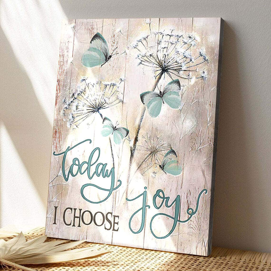 Stunning Butterfly Choose Joy Bible Verse Scripture Canvas Print