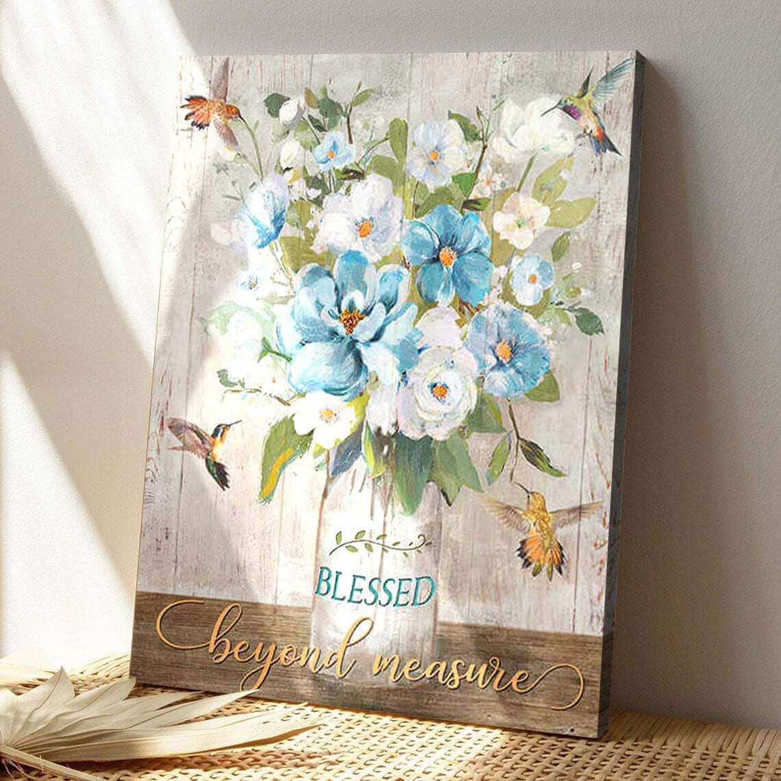 Blessed Hummingbird Bible Verse Scripture Canvas Print