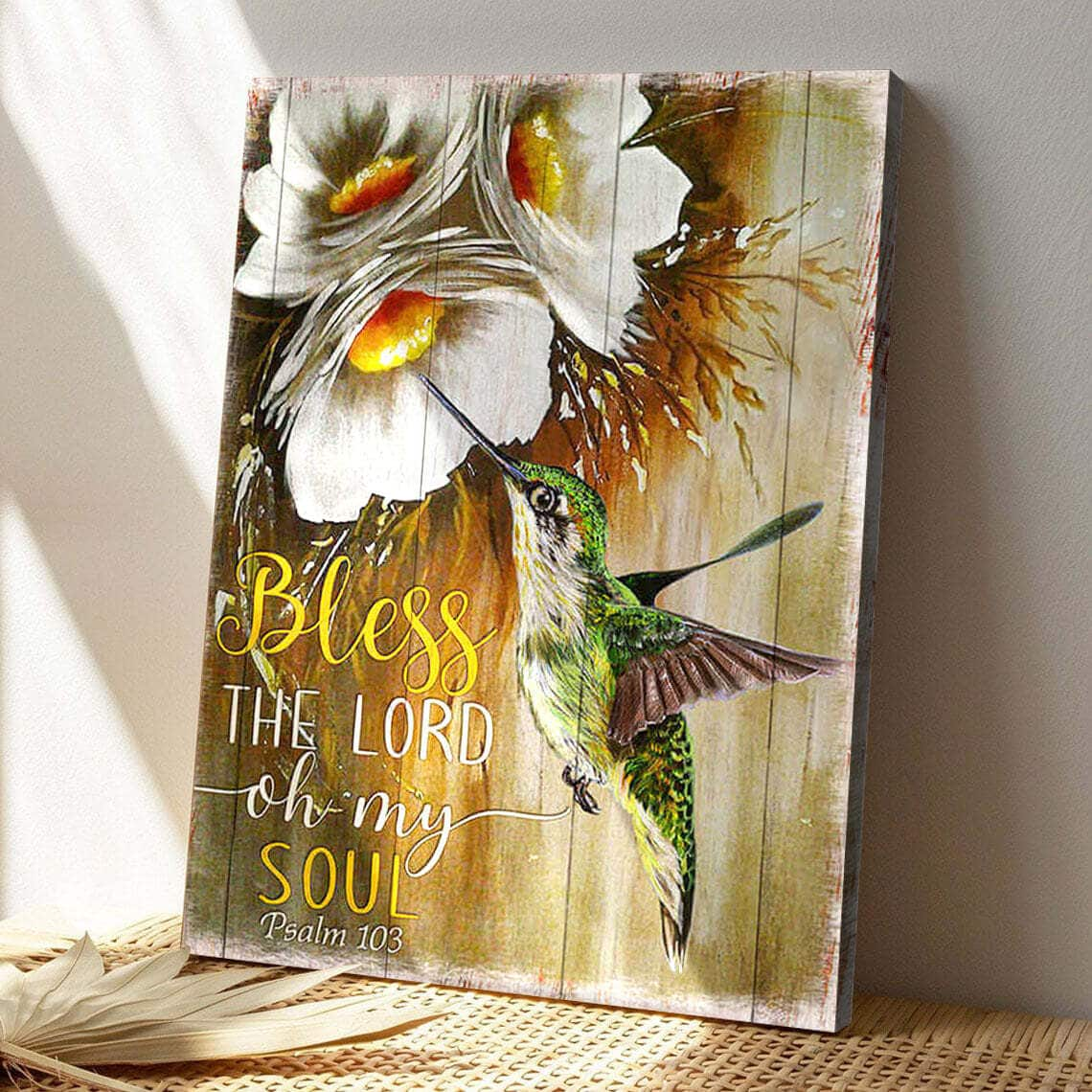 Bless The Lord Hummingbird Bible Verse Scripture Canvas Print