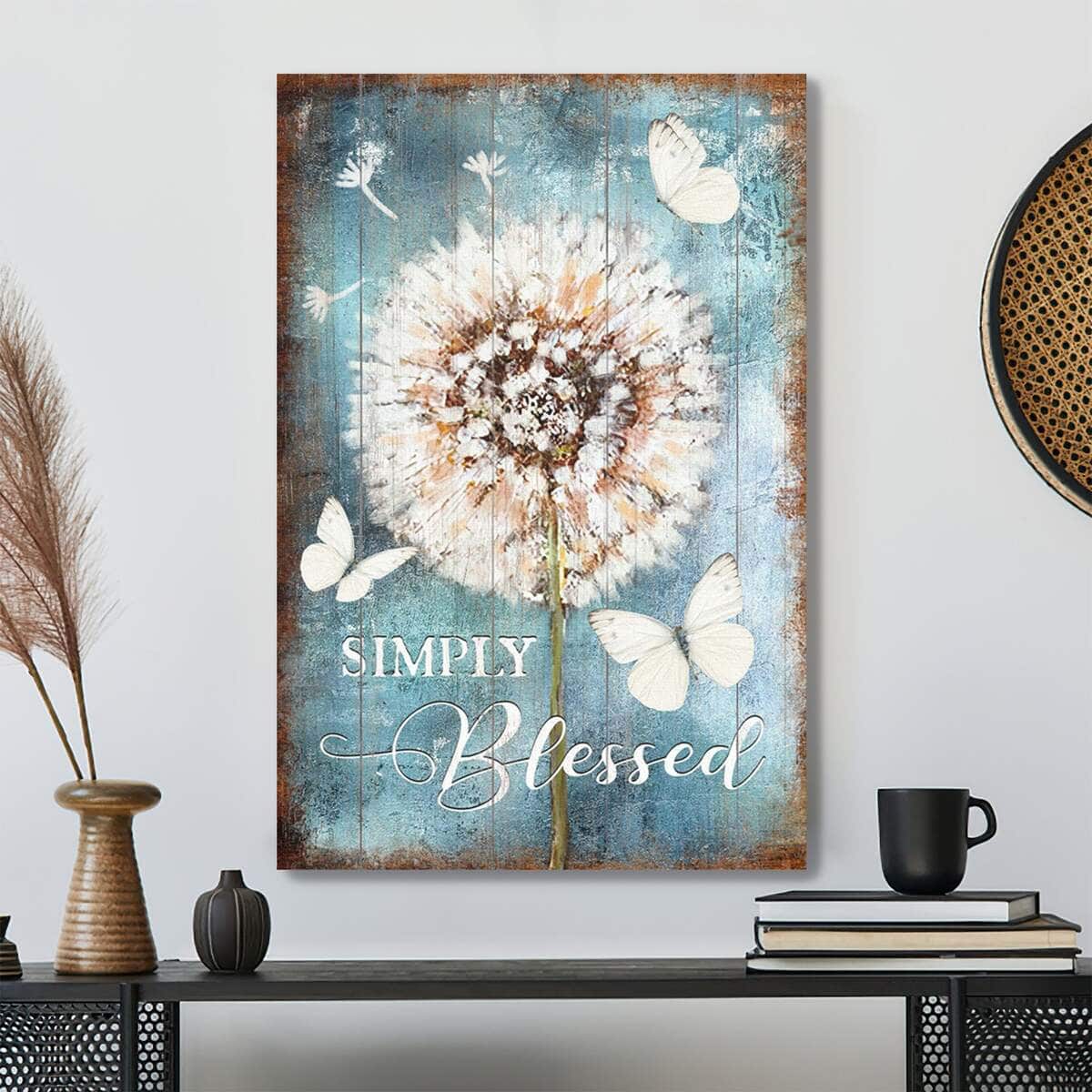 Dandelion Simply Blessed Bible Verse Scripture Canvas Print Dandelion Simply Blessed Bible Verse Scripture Canvas Print