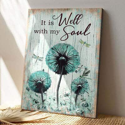 Gorgeous Dandelion Just Breathe Bible Verse Scripture Canvas Print