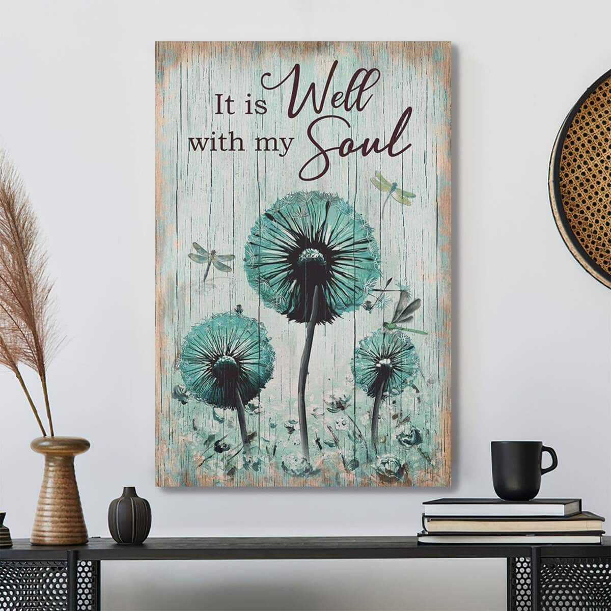 Gorgeous Dandelion Just Breathe Bible Verse Scripture Canvas Print Gorgeous Dandelion Just Breathe Bible Verse Scripture Canvas Print