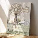 Windmill Pattern God Says You Are Bible Verse Scripture Canvas Print