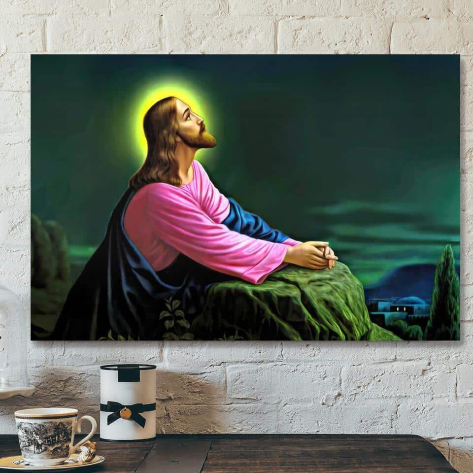 God Jesus Christian Canvas Wall Art Gift For Believers Jesus Bible Verse Scripture