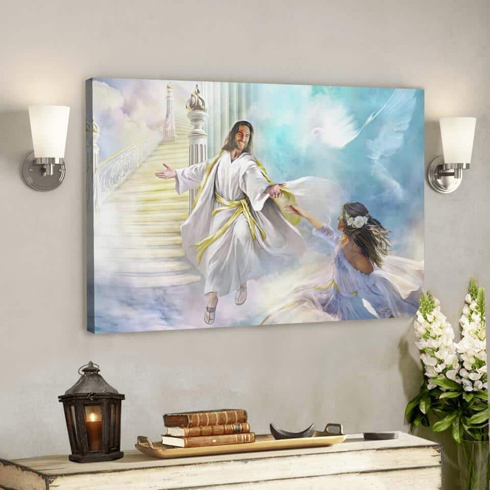 Heaven God Jesus Christian Gift Jesus Bible Verse Scripture Canvas Wall Art