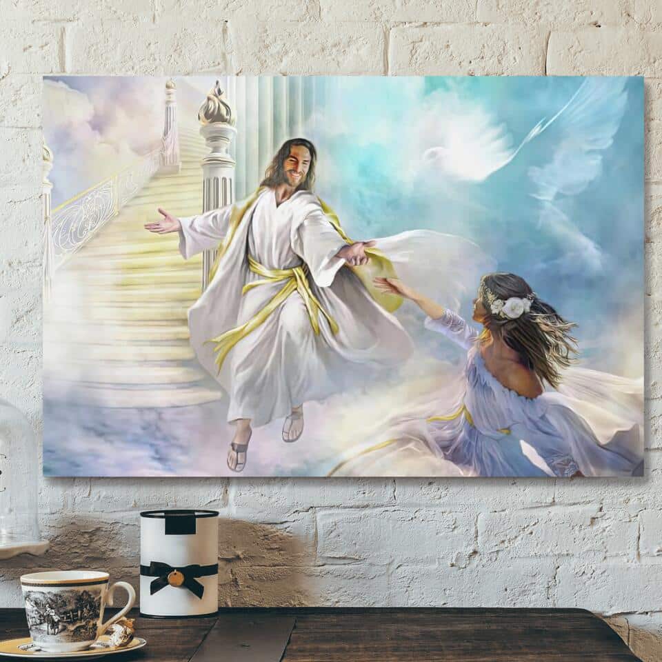 Heaven God Jesus Christian Gift Jesus Bible Verse Scripture Canvas Wall Art