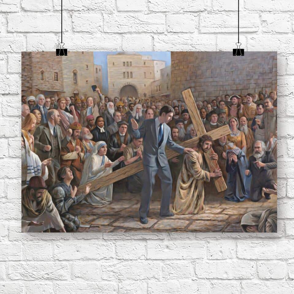 God Jesus Cross Christian Gift Jesus Bible Verse Scripture Canvas Wall Art