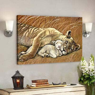 Lion Jesus Christian Gift Jesus Scripture Religious Canvas Wall Art