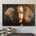 Lion Jesus Sheep Christian Gift Jesus Scripture Canvas Wall Art