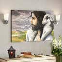 Jesus And Sheep Jesus Christian Gift For Christian Canvas Wall Art Jesus And Sheep Jesus Christian Gift For Christian Canvas Wall Art
