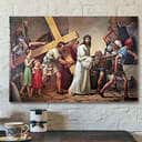 Christ Carrying The Cross Jesus Christian Faith Gift For Christian Canvas Wall Art