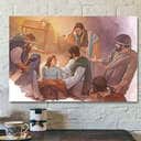 Jesus And The People Religious Gift For Christian Canvas Wall Art Jesus And The People Religious Gift For Christian Canvas Wall Art