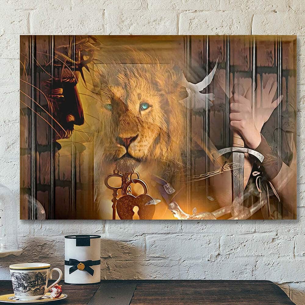 Jesus And Lion Jesus Christian Gift Jesus Scripture Canvas Wall Art Jesus And Lion Jesus Christian Gift Jesus Scripture Canvas Wall Art