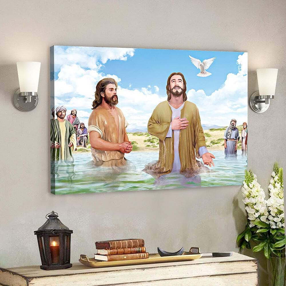 Jesus Christ With People Jesus Christian Gift For Christian Canvas Wall Art