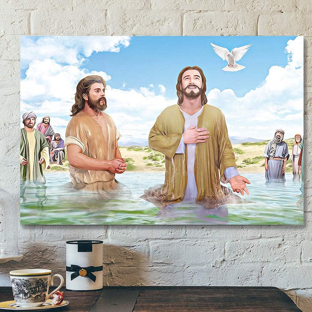 Jesus Christ With People Jesus Christian Gift For Christian Canvas Wall Art