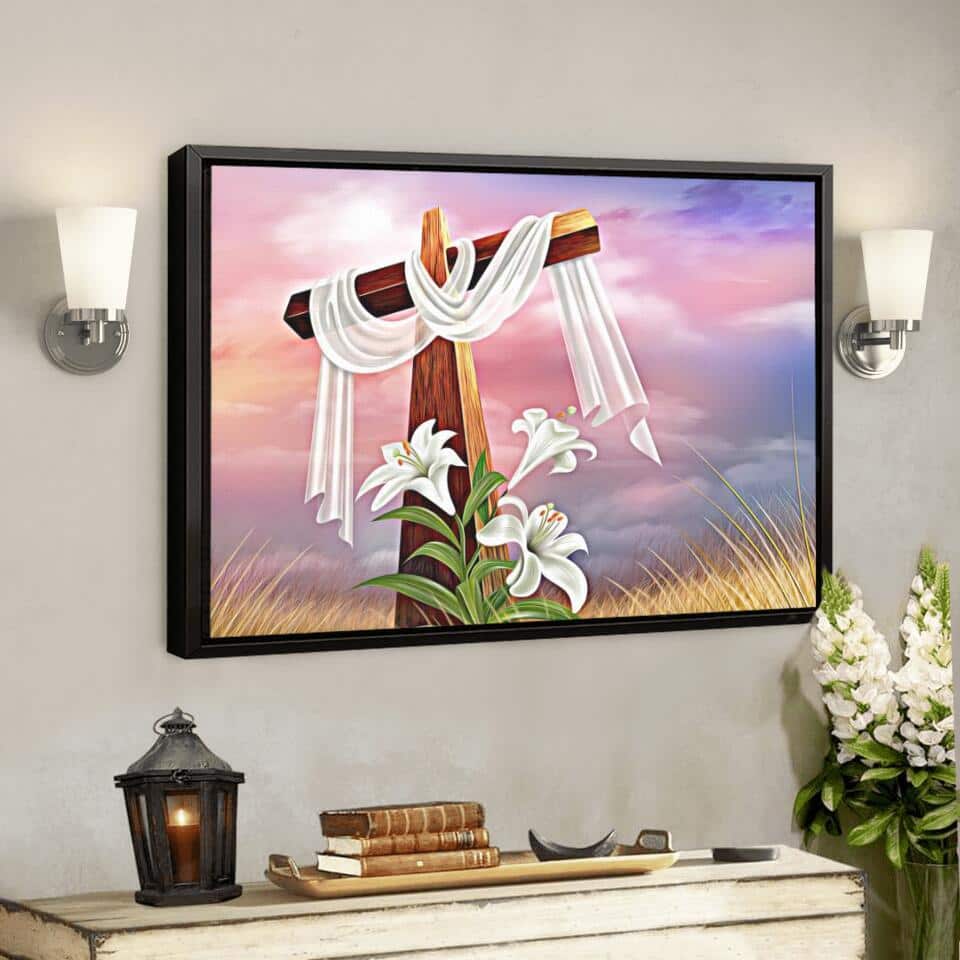 God Cross Jesus Christian Gift Jesus Bible Verse Scripture Canvas Wall Art