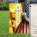 Jesus Saves Christian Religious Christian Garden Flag