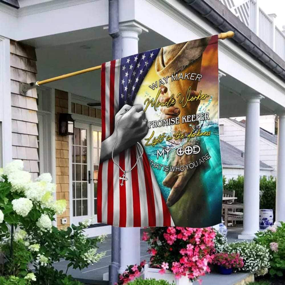 Jesus Way Maker Miracle Worker Promise Keeper American Religious Christian Garden Flag Jesus Way Maker Miracle Worker Promise Keeper American Religious Christian Garden Flag