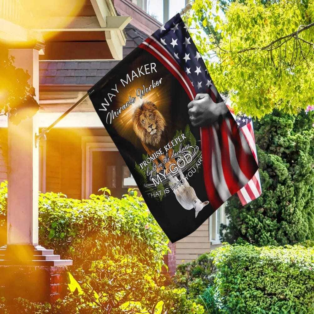 Jesus Way Maker Miracle Worker Promise Keeper Religious Christian Garden Flag Jesus Way Maker Miracle Worker Promise Keeper Religious Christian Garden Flag