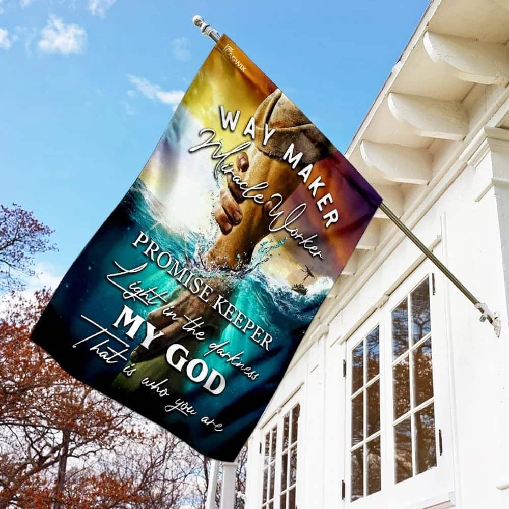Jesus Way Maker Miracle Worker Promise Keeper Light In The Darkness Religious Christian Garden Flag Jesus Way Maker Miracle Worker Promise Keeper Light In The Darkness Religious Christian Garden Flag