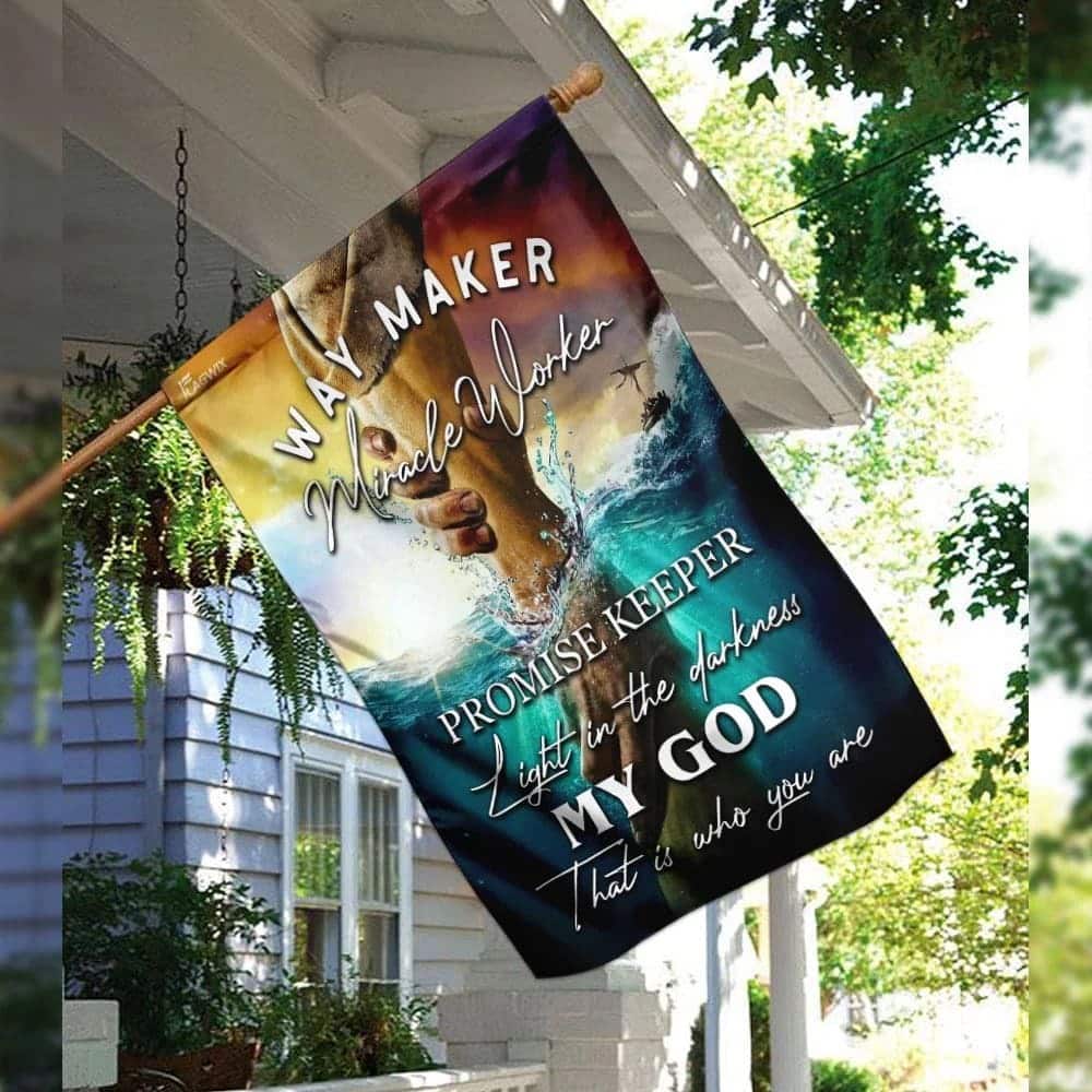 Jesus Way Maker Miracle Worker Promise Keeper Light In The Darkness Religious Christian Garden Flag Jesus Way Maker Miracle Worker Promise Keeper Light In The Darkness Religious Christian Garden Flag
