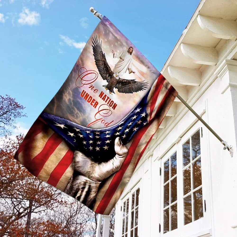 One Nation Under God Jesus Christian American Religious Christian Garden Flag One Nation Under God Jesus Christian American Religious Christian Garden Flag