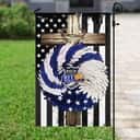 The Blue Eagle Wreath Christian Cross Religious Christian Garden Flag The Blue Eagle Wreath Christian Cross Religious Christian Garden Flag