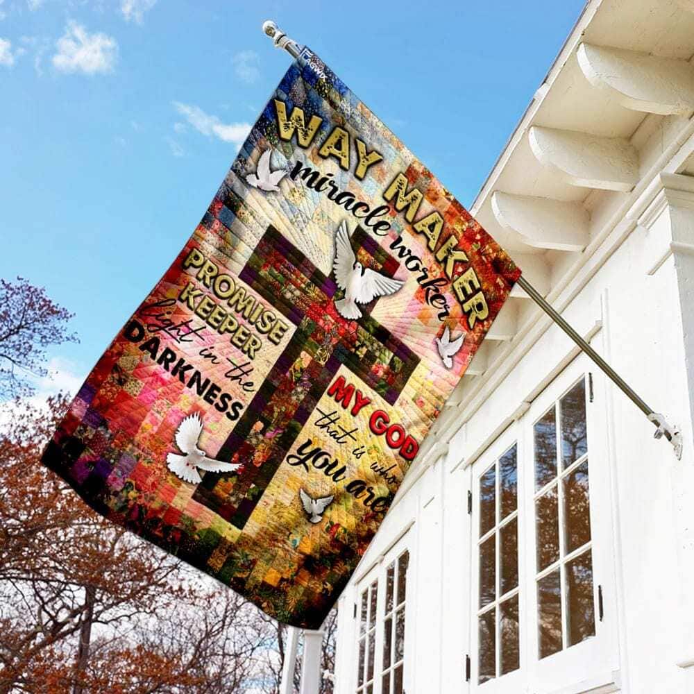 Way Maker Miracle Worker Jesus Christ Cross Religious Christian Garden Flag Way Maker Miracle Worker Jesus Christ Cross Religious Christian Garden Flag