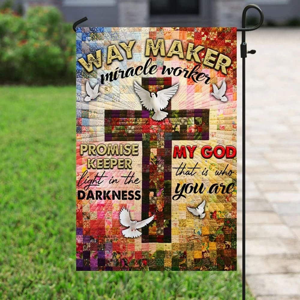 Way Maker Miracle Worker Jesus Christ Cross Religious Christian Garden Flag Way Maker Miracle Worker Jesus Christ Cross Religious Christian Garden Flag